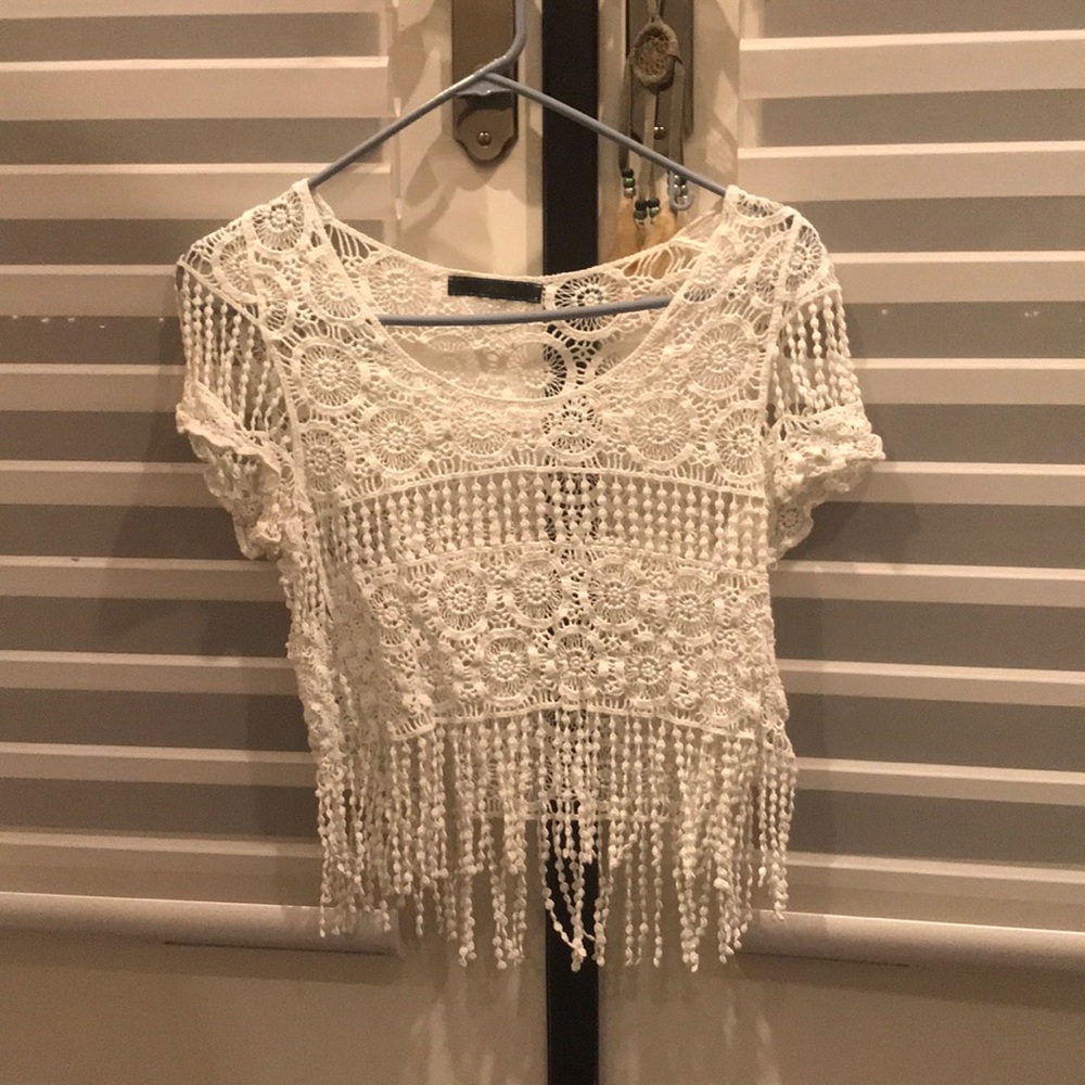 White crop top